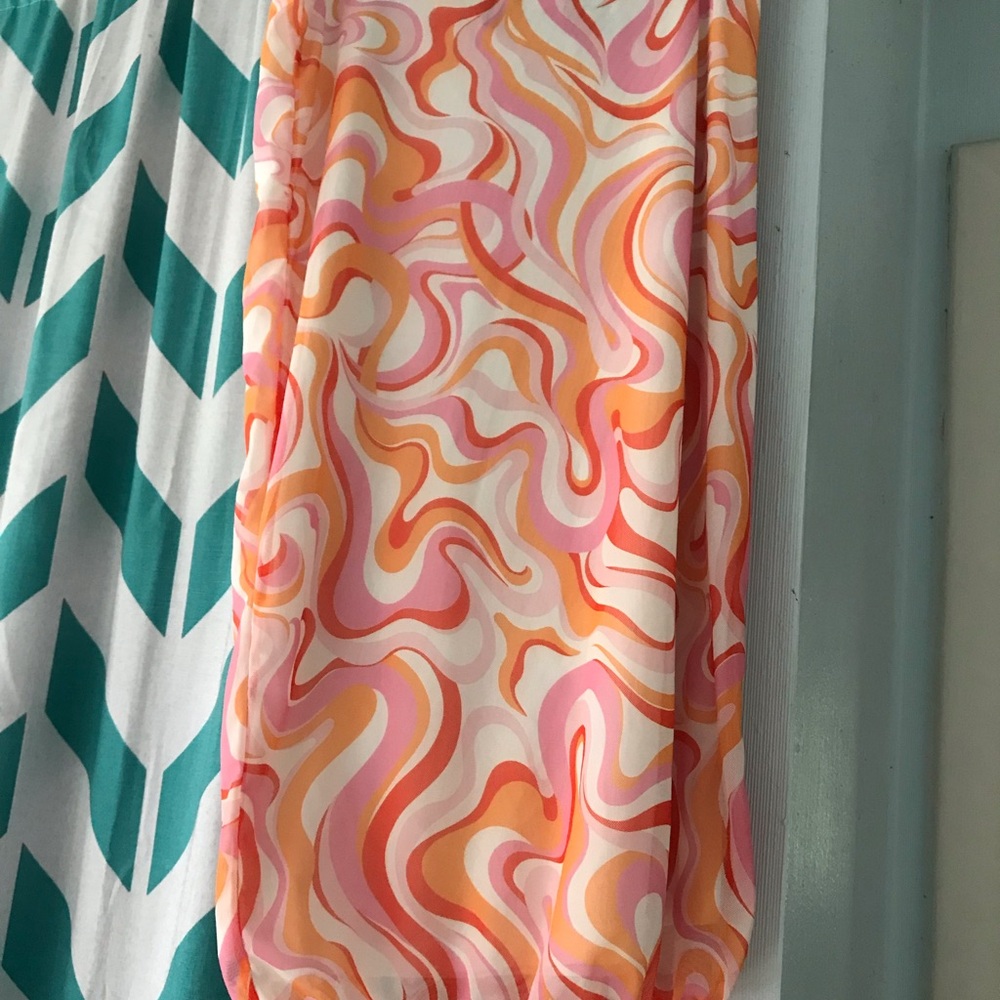 Y2K Colorful Swirl Pattern Midi Skirt - Picture 3 of 5